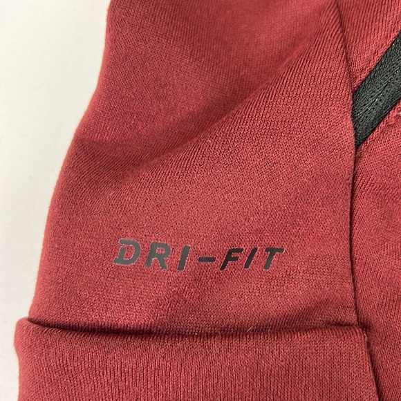Men's Nike Dri-fit Burgundy Full Zip Hoodie - Picture 3 of 9
